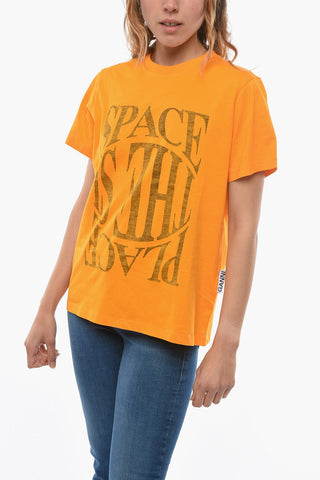 Crew-neck T-Shirt with Maxi Front Print