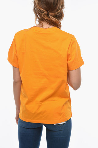 Crew-neck T-Shirt with Maxi Front Print