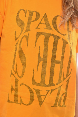 Crew-neck T-Shirt with Maxi Front Print