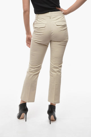 Cotton Stratch Flared Pants