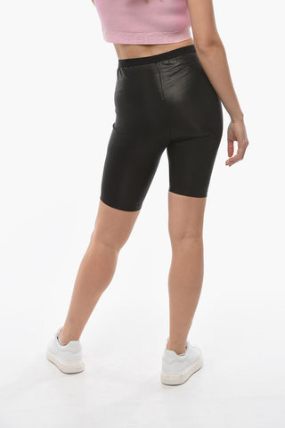 LILIES Shorts in Tessuto Lucido con Banda Elastica in Vita