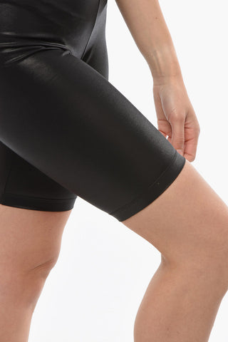 LILIES Shorts in Tessuto Lucido con Banda Elastica in Vita