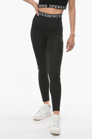 Jersey Leggings with Logoed Band