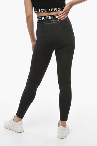 Jersey Leggings with Logoed Band