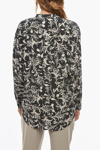 ETOILE Floral Printed CATCHELL Asymmetrical Shirt