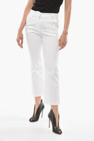 Pantaloni Cropped con Tasche ad Aletta