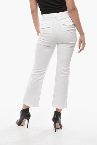 Pantaloni Cropped con Tasche ad Aletta