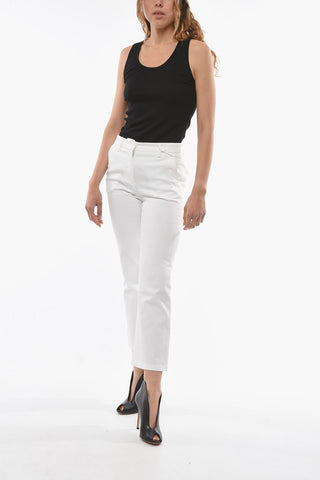 Pantaloni Cropped con Tasche ad Aletta