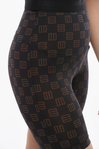 Shorts con Monogram Allover e Banda Elastica Logata