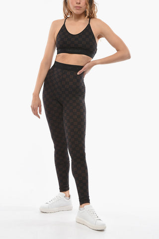 Monogrammed Leggings with Logoed Elasticated Waistband