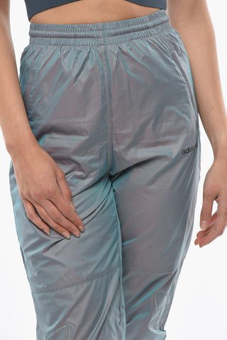 Reflective Effect High Waist Nylon Joggers
