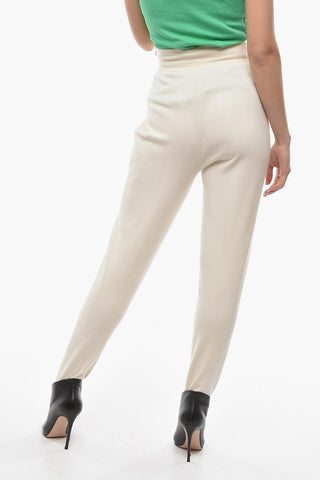 Stretchy Wool High Waist Stirrup Pants