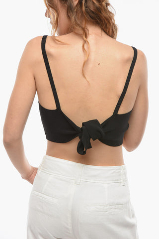 Top LEO Avvolgente Cropped con Dettaglio Fiocco