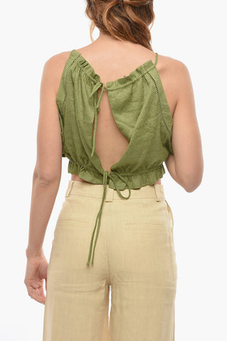 Halter-neck Flax ORLI Crop Top