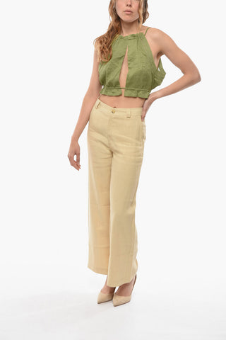 Halter-neck Flax ORLI Crop Top