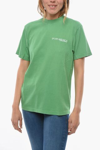 Crew-neck T-Shirt with Contrasting Print