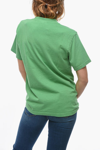 Crew-neck T-Shirt with Contrasting Print
