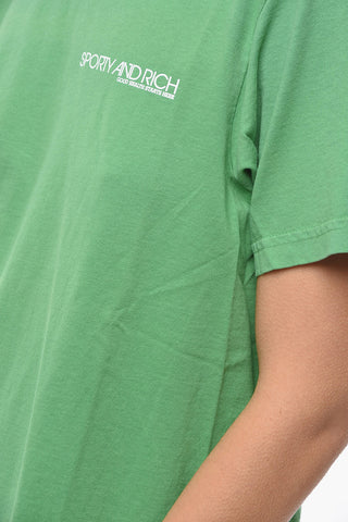Crew-neck T-Shirt with Contrasting Print