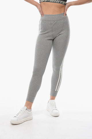 High Waist WAFFLE Leggings with Contrasting Side bands