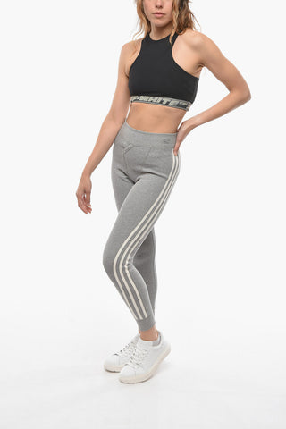 High Waist WAFFLE Leggings with Contrasting Side bands