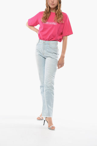 Regular Fit Jeans with All-Over Logo 20cm