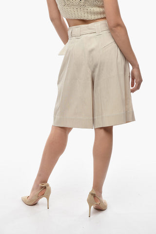 Double Pleat Shorts with Belt