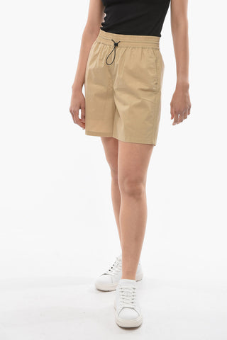 Cotton BROWN Shorts with Drawstring Waist
