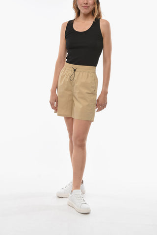 Cotton BROWN Shorts with Drawstring Waist