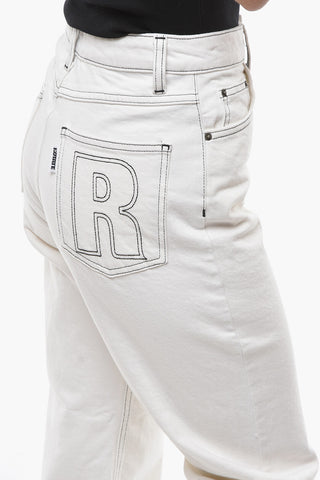 High Waist BETTY Jeans with Contrasting Visible Stiching 20cm