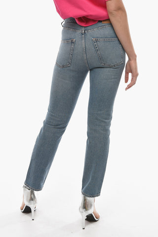 High Waist Straight Leg Jeans 16cm