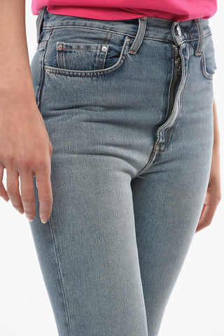 High Waist Straight Leg Jeans 16cm