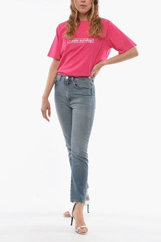 High Waist Straight Leg Jeans 16cm