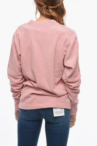 Cardigan in Spugna con Logo Ricamato