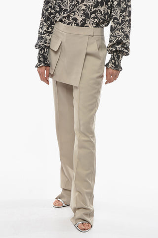 Pantaloni a 1 Pince con Dettaglio Wrap