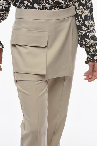 Pantaloni a 1 Pince con Dettaglio Wrap
