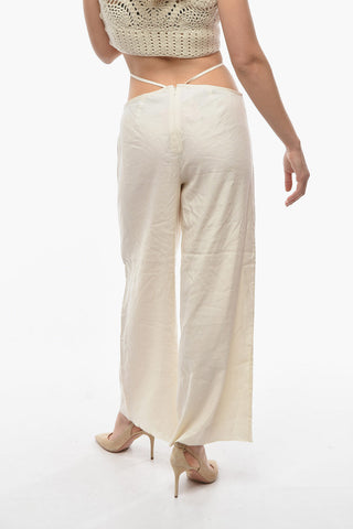 Wide Leg Pants GAIA With Decorative Laces