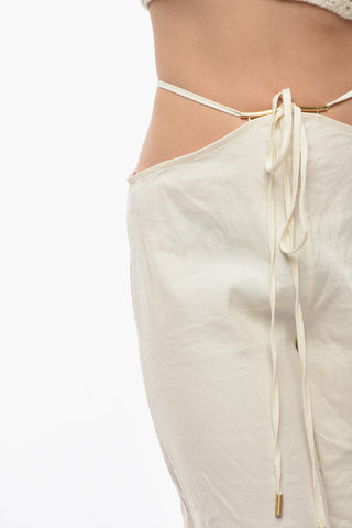 Wide Leg Pants GAIA With Decorative Laces