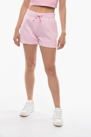 Fleece Cotton Shorts with Zipped Pocket