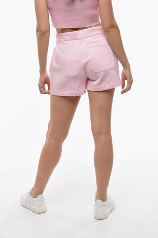 Fleece Cotton Shorts with Zipped Pocket