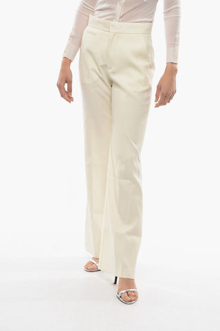 Hidden Closure Virgin Wool Palazzo Pants