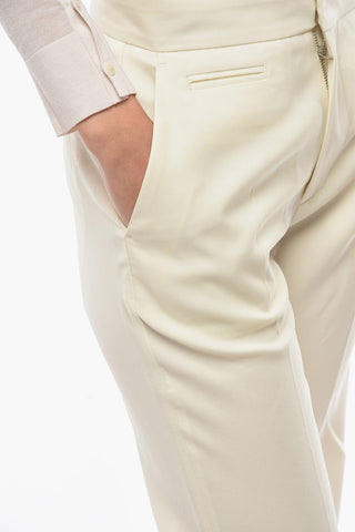 Hidden Closure Virgin Wool Palazzo Pants