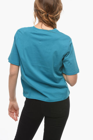 BIRGER CHRISTENSEN T-Shirt ASTER Girocollo con Ricamo Frontale