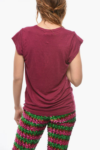 ETOILE Linen ZANKOU T-shirt with Deep Neck-line