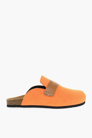 Rubber Soles Sabot With Leather Detail