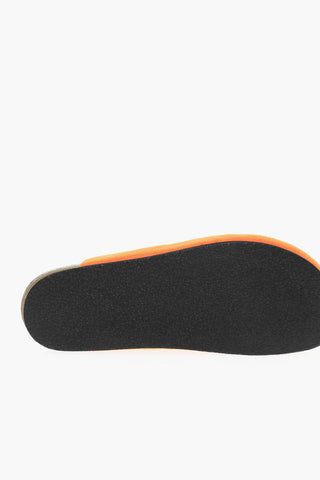 Rubber Soles Sabot With Leather Detail