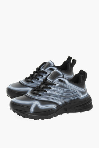 Rubber Sole Leather Low-Top Sneakers