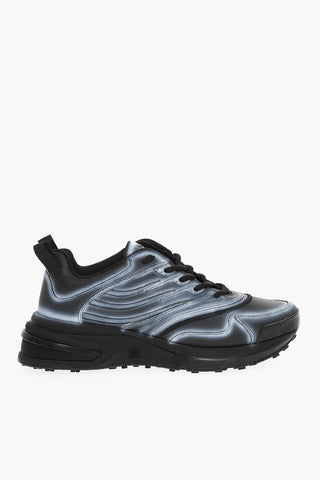 Rubber Sole Leather Low-Top Sneakers