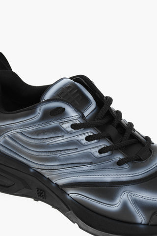 Rubber Sole Leather Low-Top Sneakers