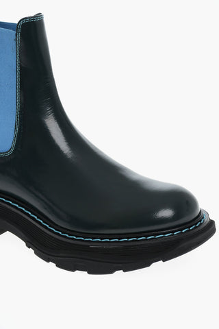 Brushed Leather Chealsea Boots With Contrasting Seams
