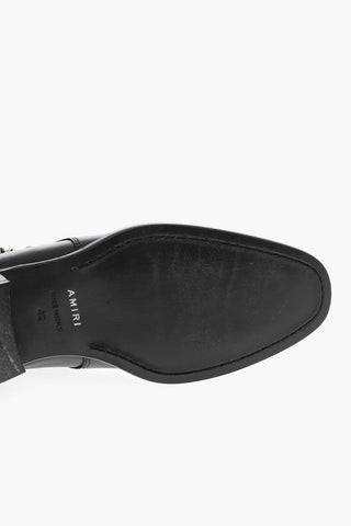 Leather Booties With Straps And Leather Sole